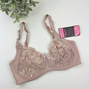 Carnival Embroidered Lace Floral Soft Cup Bra Size 36D